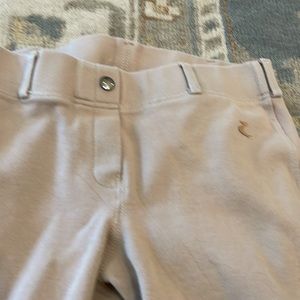 2-pairs of tan Womens pull-on knee patch breeches size 26
